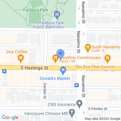 Artisan Smoke Shop - East Hastings Map